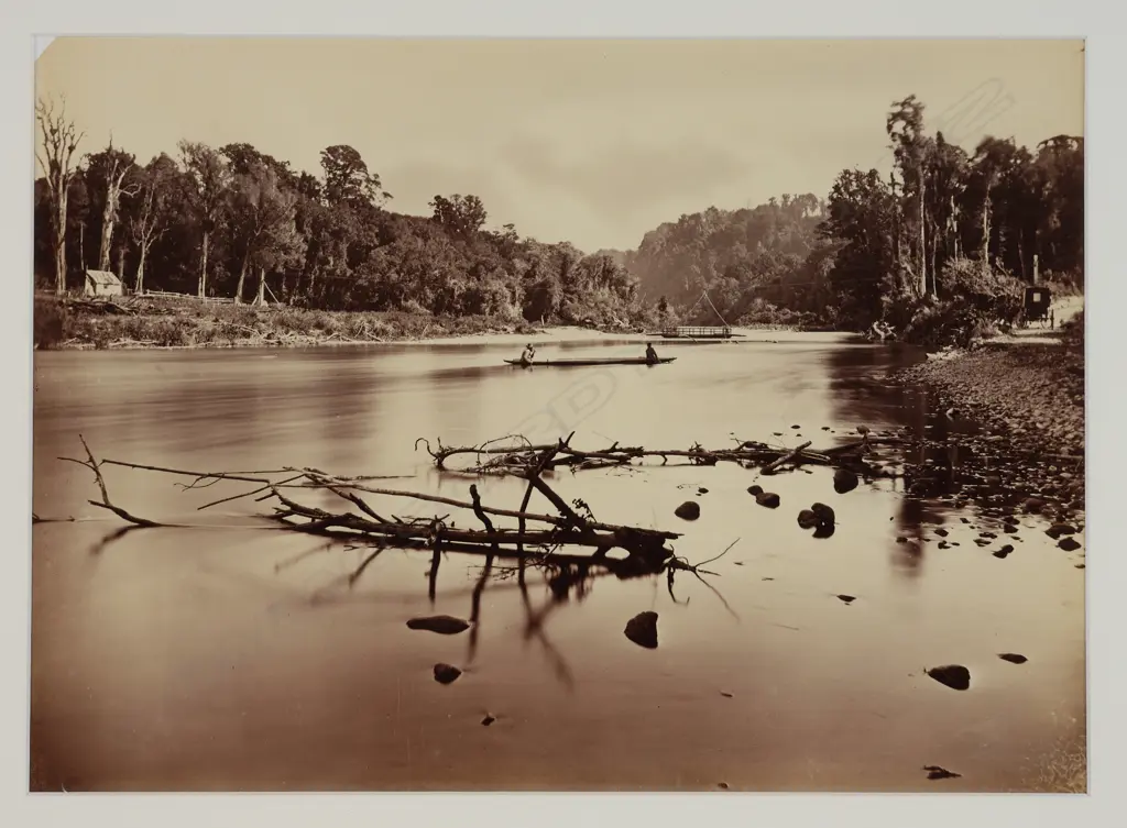 James Bragge (1833-1908) - Manawatu River ferry, Image 1++